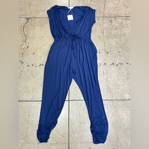 💚 2762. Navy Blue Jersey Jumpsuit